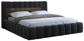 Manželská posteľ 140 cm Luxa (antracit) (s roštom, úl. priestorom a LED). Akcia -20%. Vlastná spoľahlivá doprava až k Vám domov. 1041559