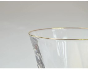 BOHEMIA JIHLAVA TRIANGLE GOLD POHÁR NA WHISKY 320ML SADA 6 KS