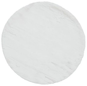 Biely koberec Think Rugs Teddy, ⌀ 120 cm