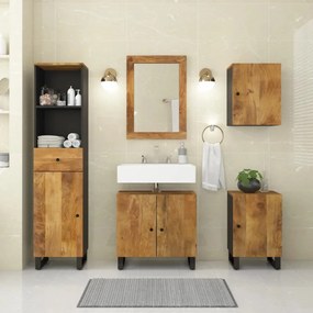 5-dielna súprava kúpeľňového nábytku mangovníkové drevo 3200648
