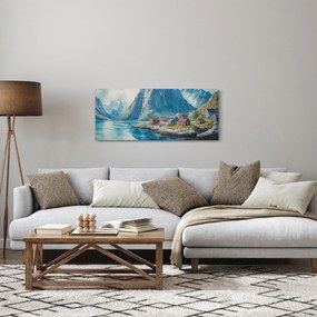 Obraz - Nórska dedinka (120x50 cm)
