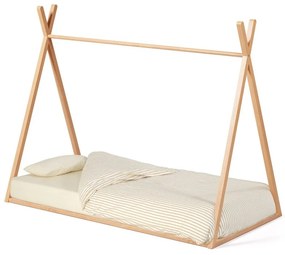 Domčeková detská posteľ z bukového dreva s roštom 90x190 cm v prírodnej farbe Maralis – Kave Home
