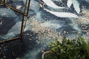 Dywany Łuszczów, Kusový koberec ANDRE Leaves 1336, 120x170, modrá, chodba / predsieň