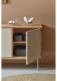 Krémovobiela komoda v dubovom dekore Teulat Yoko, šírka 180 cm