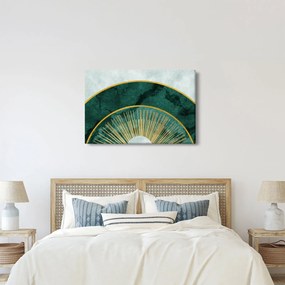 Obraz - Tvary so zlatou textúrou (90x60 cm)