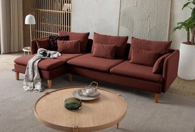 Rohová sedačka Flexxia (červená) (L). Akcia -18%. Vlastná spoľahlivá doprava až k Vám domov. 1145299