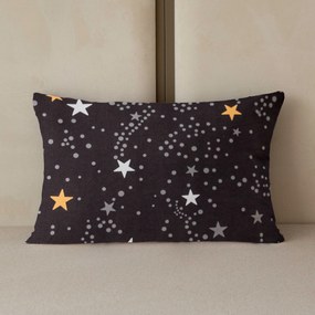 Flanelový poťah na vankúš STELLAR 50x70 cm, tmavo sivý