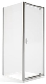 Roltechnik Sprchovací kút MDO1 + MB - otváracie dvere a pevná stena 90 cm 80 cm