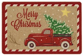 Vianočná rohožka HOLIDAY RIDE 60x90 cm, červená