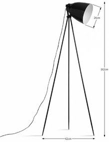 Čierna stojacia lampa CINDA TYP 5