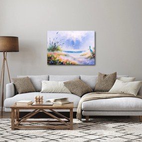 Obraz - Romantická pláž, olejomaľba (70x50 cm)