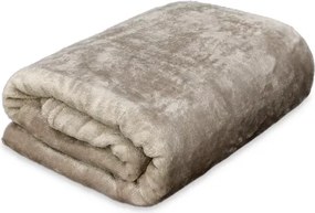 Flanelová deka Viktória 140x200 cm, telová/béžová%