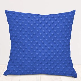 Biante Detská obliečka na vankúš Minky 3D bodky MKP-001 Modrá 50 x 50 cm