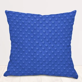 Biante Detská obliečka na vankúš Minky 3D bodky MKP-001 Modrá 60 x 60 cm