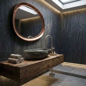 Rea Lungo, voľne stojaca umývadlová batéria, brúsená oceľ, REA-B4305