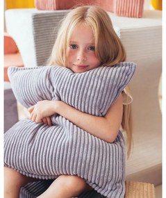 Modrý menčestrový detský pohovkový vankúš Block – Wigiwama