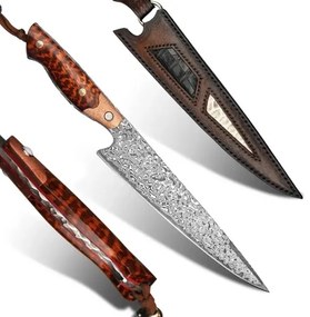 KnifeBoss damaškový nôž Chef 8" (205 mm) Snakewood VG-10