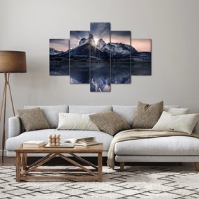 Obraz jazera s horou (150x105 cm)