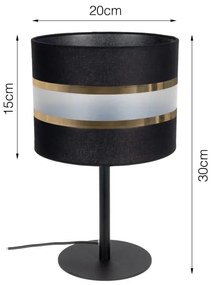 Stolná lampa CORAL 1xE27/60W/230V čierna