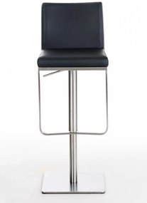 Barová stolička Pamela nerez - Čierna
