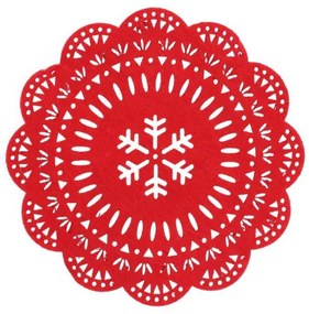 Sada podložiek pod poháre LEIS červená 800752 (5 ks)