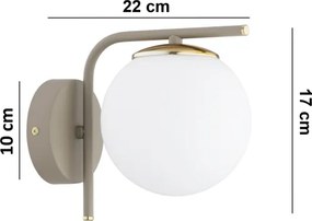 Brilagi - Nástenné svietidlo MILO ECRU 1xE27/60W/230V béžová/zlatá