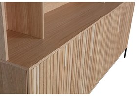 Knižnica z dubového dreva v prírodnej farbe 200x150 cm Gravure – WOOOD