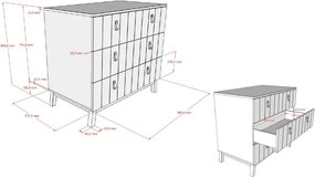 Béžová detská komoda 98,5x89x57 cm Sezane – Vipack