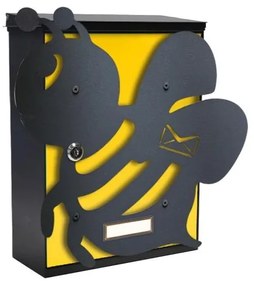 MIA box Bee Y - poštová schránka s výmenným krytom a menovkou, včela