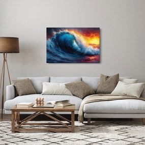 Obraz - Vlna v západu slnka (90x60 cm)