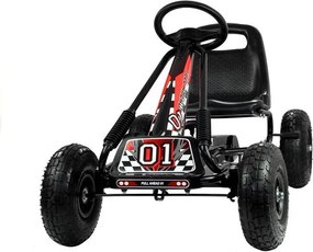 LEAN CARS Motokára Black A-15 Nafukovacie kolesá