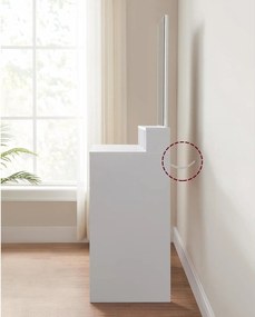 Toaletný stolík, kozmetický stolík s 2 zásuvkami a 3 priehradkami, biely