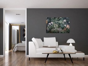 Obraz - Maľovaný vzor džungle (90x60 cm)