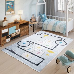 Detský koberec s motívom cesty a hry škôlka Šírka: 80 cm | Dĺžka: 150 cm