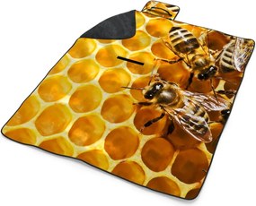 Sablio Plážová deka Včely: 200x140 cm