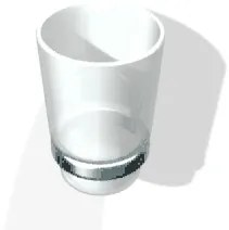 Novaservis - Držiak zubných kefiek a pasty sklo Metalia 1 chróm, 6106,0