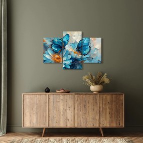 Obraz - Modrí motýle (90x60 cm)