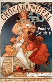 Mucha, Alphonse Marie - Umelecká tlač Chocolate Ideal, (26.7 x 40 cm)