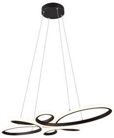 Čierne LED závesné svietidlo Fly – Trio