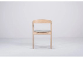 Jedálenská stolička z masívneho dubového dreva s modrosivým sedadlom Gazzda Muna