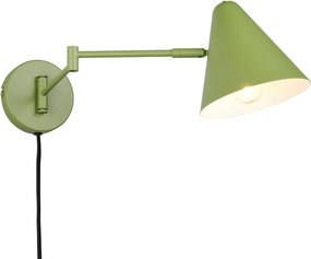 Zelené nástenné svietidlo s ohýbateľnou konštrukciou do zásuvky ø 15 cm Cosima – Trio