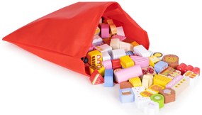 WELLHOX Vzdelávacia sada drevených kociek - Candy city 116 ks.