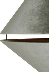 Mosadzná oblúková lampa s čiernym a dvojitým zamatovým tienidlom zelená - XXL