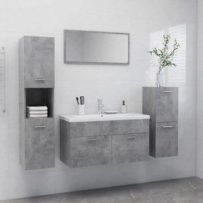 Súprava kúpeľňového nábytku betónová sivá drevotrieska 3071382