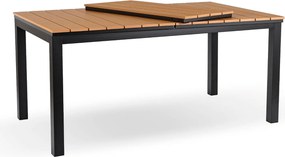 Záhradný stôl obdĺžnikový JOY 140 – 180 cm rozkladací sivý dub/čierna