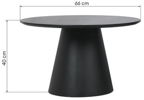 Konferenční stolek Margos 66 cm černý/mramor II