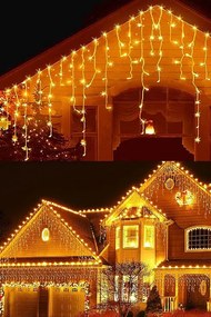 Vianočné svetielka LED záclona FLASH teplá biela 500 LED