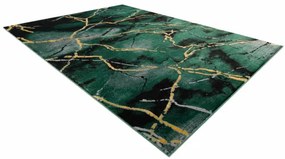 Koberec EMERALD exkluzívny 1018 glamour, styl marmur fľaškovo zelený / zlatý