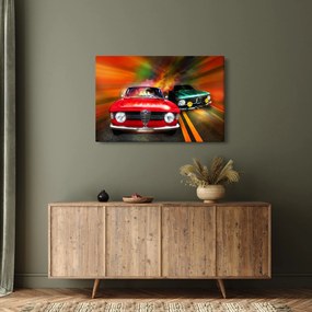 Obraz - Retro závodné autá (90x60 cm)