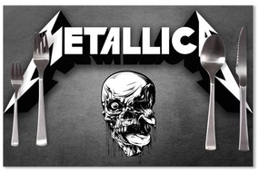 Sablio Prestieranie METALLICA Lebka Sivá: 40x30cm